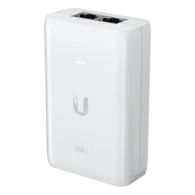 U-POE-AT - Adaptador PoE Ubiquiti (48 VDC, 0.65A) puerto Gigabit, ideal para equipos UniFi