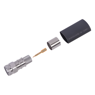 RFN-1006-9L2 - Conector RF N Macho Hexagonal / Anillo Plegable / Para Cable LMR-600 / LP600 / CNT-600 / Contacto Oro / Aislante Teflón
