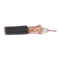 RG59USYSCOB - Cable Coaxial RG59 / Conductor Cobre 20 AWG / Blindaje 80% / 6.5 mm OD / 76 Ohm / 82% Velocidad