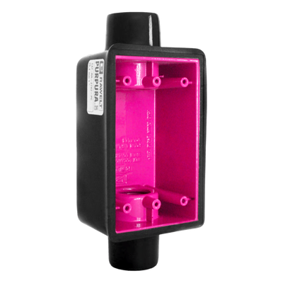 RR-0470-PC - Caja Rectangular / Aluminio con PVC / Uretano Púrpura 12.7 mm / IP67 / 1/2" / Áreas Corrosivas