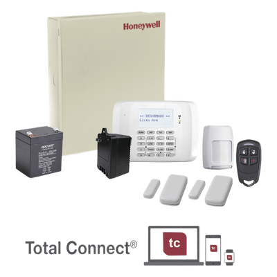 VISTA48-RF-MINI - Kit VISTA-48 / teclado+receptor 6162RF / 2 contactos 5800MINI / 1 PIR 5800PIR / control remoto / hasta 48 zonas / 3 particiones
