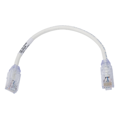 UTP28X8IN - Cable de Parcheo UTP / Cat6A / 28 AWG / CM-LSZH / 20.3 cm (8 ft) / PoE++ / Alta Densidad