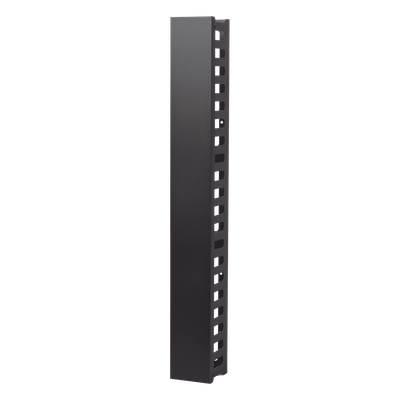 LPCV-21URM - Organizador de Cable Vertical / 21 UR / Capacidad 260 Cat5 / 225 Cat6 / Acero Sólido / Tapa Integrada / 932 mm (3.06 ft) de Altura