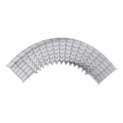 CH-C90-54/150EZ - Curva Pre-Fabricada Horizontal / 90° / Peralte 54 mm / Ancho 150 mm / Electrozincado / Interior