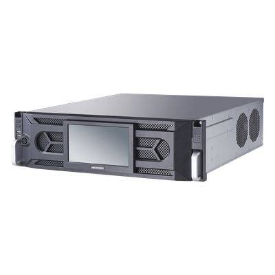 IDS-96064NXI-I16(B) - NVR 12 Megapixel (4K) / 64 Canales IP / 16 Bahías de Disco Duro / 4 Tarjetas de Red / RAID con Hot Swap / Reconocimiento Facial