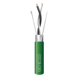 3320-2105 - Bobina de 305 Metros (1000 Pies) / Cable 2 x 22 AWG / Color Verde / Blindado / Plenum / Trenzado para Aplicaciones de Transmisión de Datos a Alta Velo