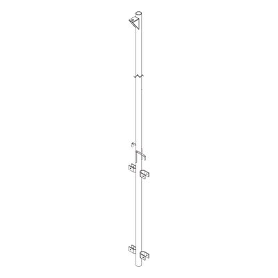 SPLUMAP - Pluma de Aluminio / Ced.40 / 4 m (13.1 ft) / Diámetro 1-1/2" / Con Polea de Elevación