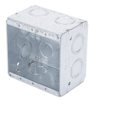 HUB-691 - Caja Multigang / 2 Gangs / 2.5 in (6.35 cm) Profundidad / 12 Entradas 1/2-3/4 in (1.27-1.91 cm)