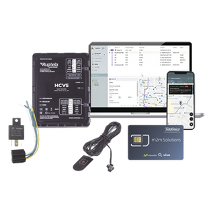 HCV5KIT2 - Kit de Localizador 4G LTE CAT-M1 / Incluye SIM con servicio de datos por 1 año / Botón SOS / Relé 12V / Protocolos CANbus FMS-J1708-J1939 / Parada automática por interferencias