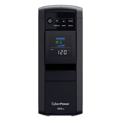 CP850PFCLCD - UPS de 850 VA/510 W, Topología Línea Interactiva, Entrada 120 Vca NEMA 5-15P, Onda Senoidal Pura, Tipo Torre, Con 10 Tomas NEMA 5-15R