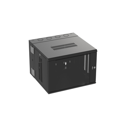 PZWMC9W - Gabinete de Montaje en Pared / 19in / 9 UR / 635mm (2.08ft) Profundidad / Ventana de Seguridad / Negro