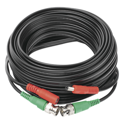 DIY-10M-HD - Cable Coaxial Siames / BNC RG59 + Alimentación / 10 Metros (32.81 Pies) / 100% Cobre / 4K / Interior y Exterior