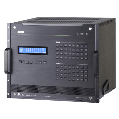 VM3250 - Matriz de Conmutación Modular / 32×32 / 8 Ranuras / Escalado en Tiempo Real / Multi-Formato HDMI DP DVI SDI VGA Fibra