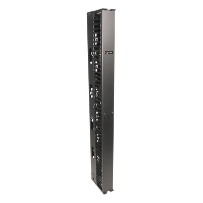 VCM-6 - Organizador Vertical Sencillo / 45UR / Acero Laminado en Frío 16AWG / 6in (152mm) Ancho / Alta Densidad