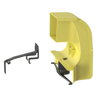 FRSPJ4X4LYL - Bajada para Canaleta de Enrutamiento de Fibra / Compatible 4x4, 6x4, 12x4, 24x4 / Reducción a 4x4 / Radio de Curvatura 50.8 mm / Color Amarillo