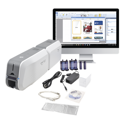 651400K - Kit Impresora SMART51L / Con Laminador /DOBLE Lado/3 Años Garantia / Incluye 2 x  RibbonColor / 100 tarjetas PVC/ 1 Cinta de Limpieza/ Software