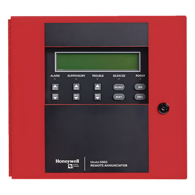 6860 - Anunciador Remoto / Pantalla 4x40 Caracteres / 4 Teclas Programables / Comunicación RS-485 / Gabinete con Cerradura