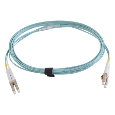 FJ2-LCLC5V-01AQ - Jumper de Fibra Óptica / Multimodo OM4 50/125 / LC-LC Duplex / OFNR / Aqua / 1 m (3.28 ft)