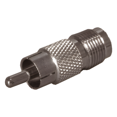 RFT-1238 - Adaptador de Interfaz / TNC Hembra a RCA Macho / 50 Ohm / Bronce Niquelado / Contacto Oro / Teflón / Audio-Video