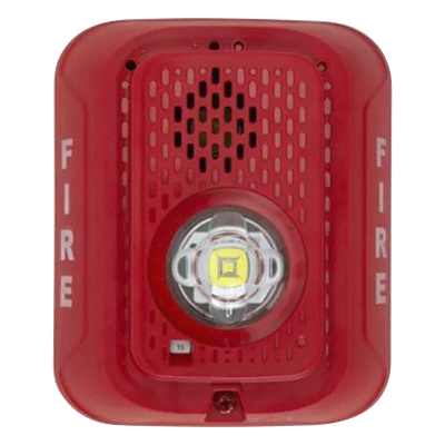 P2RLED - Sirena con Estrobo LED / 2 Hilos / Candela Seleccionable hasta 185 cd / 24 Vcd / Montaje en Pared