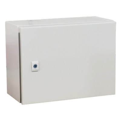 PST-5030-30A - Gabinete de Acero IP66 / IK10 / 500 x 300 x 300 mm / Carga 45 kg / Placa Trasera Metálica / Cerradura con Llave