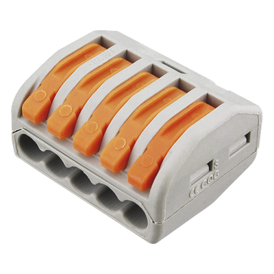 CON-1006 - Conector de Distribución Eléctrica / 1 Entrada 4 Salidas / 250V 32A / 12AWG-28AWG / 2.6 x 2.1 x 1.5 cm (1.02 x 0.83 x 0.59 in)