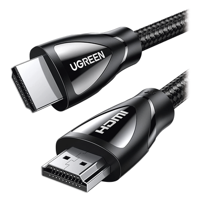 80405 - Cable HDMI 2.1 de Nylon Trenzado / 5 Metros (16.40 Pies) / 8K@60Hz/4K@120Hz / 48 Gbps / eARC / HDR10+ / VRR / ALLM / Dolby Atmos/Vision
