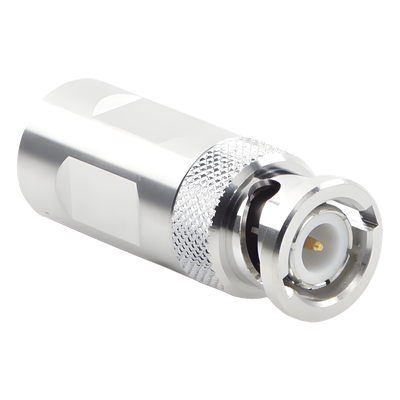 F1TBM-C - Conector BNC Macho / Auto-sujetado / 50 Ω / 0–4000 MHz / Para cable FSJ150A