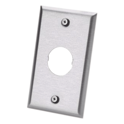 IAEFP1 - Placa de Pared Industrial / 1 Puerto / Acero Inoxidable / Montaje Vertical / Superficie Plana