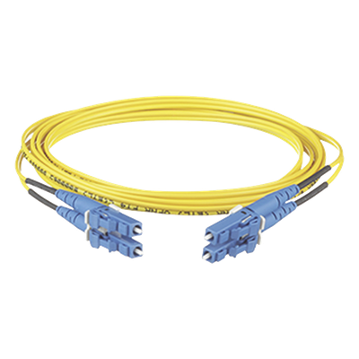 F92ERLNLNSNM012 - Jumper de Fibra Óptica / Monomodo OS2 9/125 / LC-LC Duplex / OFNR Riser / 12 m (39.37 pies) / Amarillo