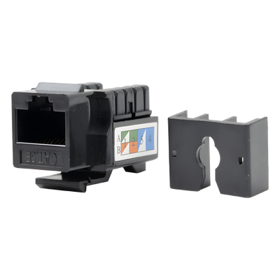 LP-KJ-505-BK - Módulo Jack Keystone / Cat5e / Terminación 110 / RJ45 / Sin Blindaje / Negro