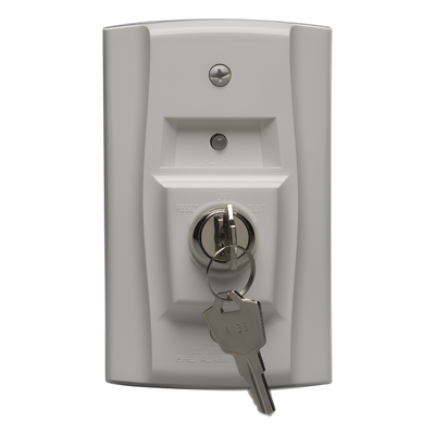 RTS-151-KEY - Estación Remota de Prueba y Reinicio / Tiempo de Respuesta 40 s / Alimentación 14-35 VCC / LED de Estado / UL S2522 / NFPA 90A