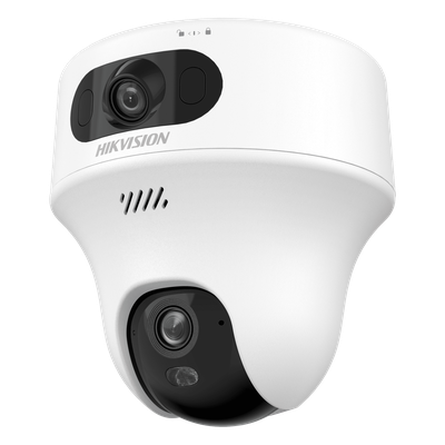 DS-2CFWQ6-D - Cámara Turret IP / 6 Megapixel / Doble Lente 2.8 mm y 4 mm / Dual Light 10 m (32.8 ft) / Wi-Fi 6 / Audio Bidireccional / Interior
