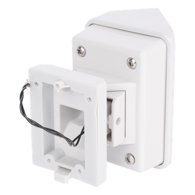 DS-PDB-EX-W/A - Montaje para Sensor PIR Exterior / Ajuste 90° / Cobertura Extendida 90° / Incluye Adaptador