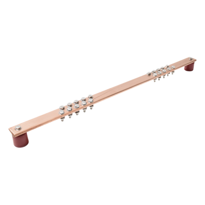 TG-BUE-RACK - Barra de Unión de Tierra / Montaje Rack 19" / 550 A / 20 Conexiones 3/16" / Tornillería Incluida
