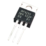 IRF9Z30 - Transistor de Potencia MOSFET, Canal P, 50 Volt, 18 Amp., 0.14 Ohm, 74 Watt, TO-220AB, para Analizador III.