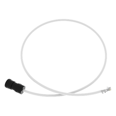FC-ICCP1MWH - Cable de Conexión en Campo Jack a Plug RJ45 / Cat 6A / CMP Plenum / 1 m (3.28 ft) / Blanco