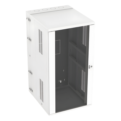 PZWMC2630WH - Gabinete de Montaje en Pared / 26 UR / 19in / 762mm Profundidad / 2.5ft / Puerta con Ventana / 350lb Capacidad / Acero / Blanco