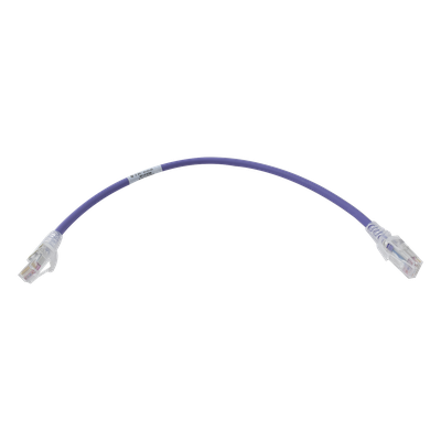 MC6-01-08 - Patch Cord Modular Cat6 UTP / CM/LS0H / 0.3m (1 ft) / 26 AWG / Violeta