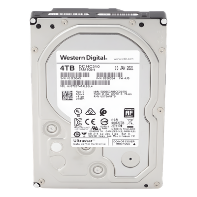 HUS726T4TALA6L4/HIK - Disco Duro Enterprise 3.5" / 4 TB / 7200 RPM / SATA / Caché 256 MB / Carga de trabajo 550 TB/año / HelioSeal