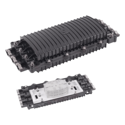 LP-SCH96-3 - Caja de Distribución de Fibra Óptica Horizontal / 96 Empalmes / IP68 / 3 Puertos / 7-15 mm