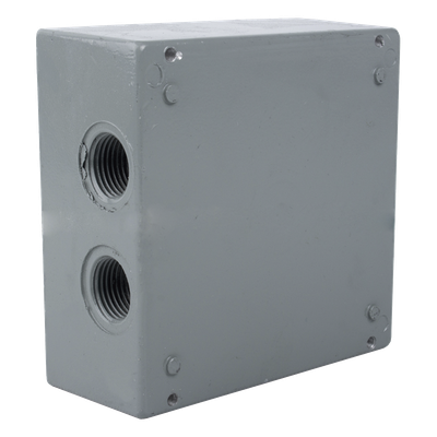 RC-0493 - Caja Condulet Cuadrada / 4 Bocas 3/4" (19.05 mm) / Aluminio Diecast / IK09 / Intemperie