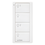 PJ24BWHL21P - Control Inalámbrico de 4 Botones / 2 Zonas de Iluminación / Clear Connect RF / Alcance 18 m (59.1 ft) Línea de Vista / Batería 10 Años