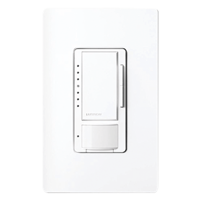 MSCL-OP153M-SW - Atenuador con sensor de ocupación Maestro C.L / 600 W inc-hal / 150 W LED-CFL / 120 V / PIR 180° / sin neutro / unipolar o multilocalización
