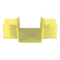 FRFWC6X4LYL - Accesorio de Canalización / 4 Vías Horizontal / Curvatura 90° / Radio 50.8 mm (2 in) / ABS / 368.3 mm (14.4 in) / Amarillo
