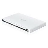 UISP-S-PRO - Switch Administrable PoE / 24 Puertos GbE / 4 SFP+ 10G / PoE Pasivo 27 V 220 W / Pantalla Táctil 1.3"