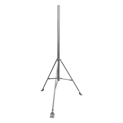 SM-TR1.5 - Mástil con Tripié / 2" x 1.5 m (4.9 ft) / Acero Galvanizado en Caliente / ASTM A-36 / Instalación en Losa