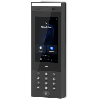 UACC-INTERCOM-WM - Accesorio de montaje con ángulo de inclinación de 20° hacia el interior para intercomunicadores que proporciona un ángulo de visión mejorado para la cámara.