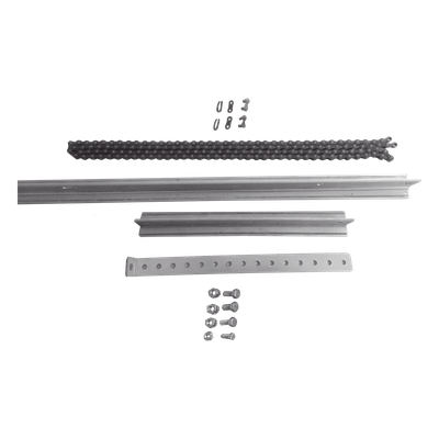 ACCESS-EXT-RAILT - Extensión de Riel Tipo T / 1 m (3.3 ft) / Cadena de Alta Resistencia 2 m (6.6 ft) / Conector Modular / Bracket y Tornillería Incluidos