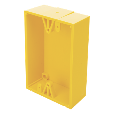 KIT-71100A-Y - Caja trasera de montaje color amarillo para estaciones de parada STOPPER